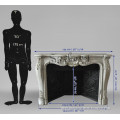 Nature stone granite & marble luxury electric fireplace